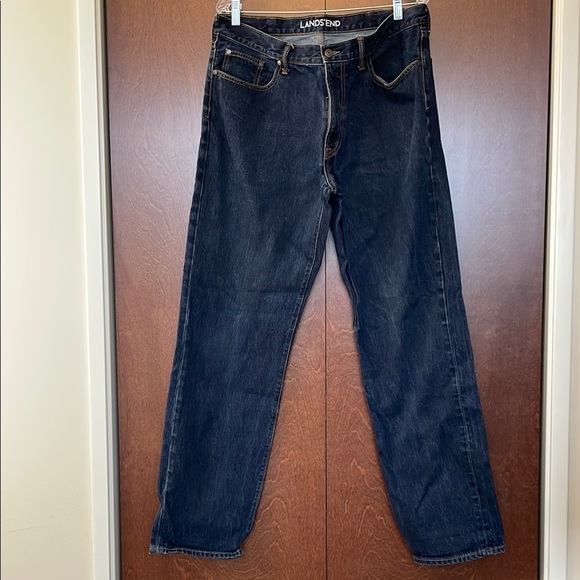Lands' End Men's Dark Blue Jeans - Picture 1 of 7